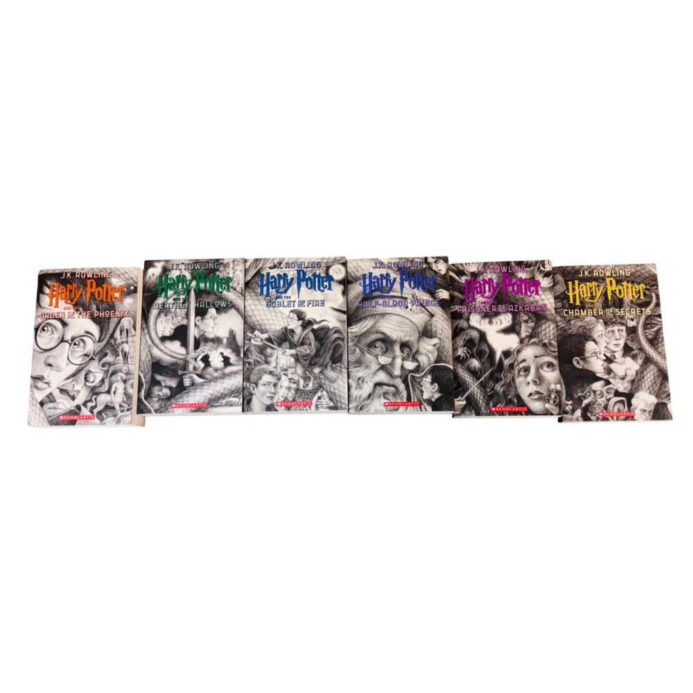 Harry Potter Scholastic Paperback Books J.K. Rowling Series 2,3,4,5,6,7